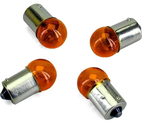 One by Camamoto 77220003 Set mit 4 Lampen, Pfeillampen, 12 V, 10 W, Orange, für Motorrad, Scooter, BA15S