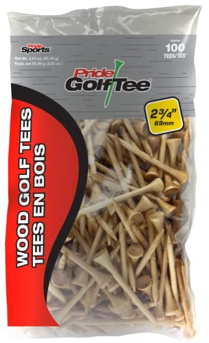 Pride Golf Tee – 2 – 3/4 Pulgadas Deluxe tee - PG2410053, Natural