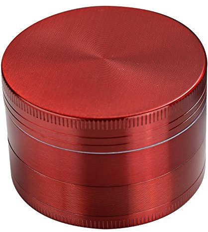 [Grinder Garanzia a Vita] LIHAO 2”(50mm) Spezie Erbe Grinder in 4 Pezzi Tritino in Metallo - Rosso