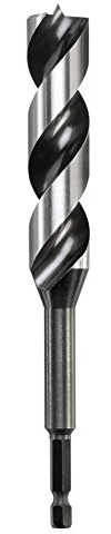 kwb 3-S Japan Schlangenbohrer ø 20 mm, 165 mm aus blankgeschliffenem CV-Stahl mit superscharfem Spitzenanschliff, Zentrierspitze und E 6.3 Schaft