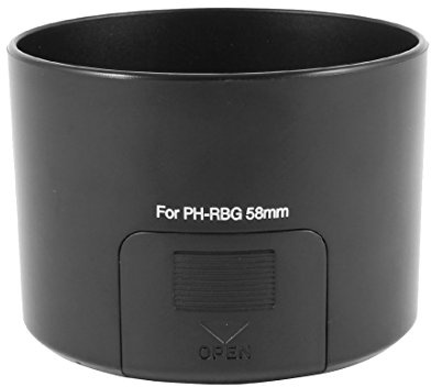 sourcing map Lens Hood 58mm, Black, for Pentax 55-300mm f/4-5.8 | PH-RBG 58mm lens hood, black, fit for Pentax SMCP-DA 55-300mm f/4-5.8 lens, anti-glare