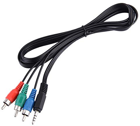 High-Tech Place Câble vidéo composante Jack 3,5 mm RVB de 1,5 m