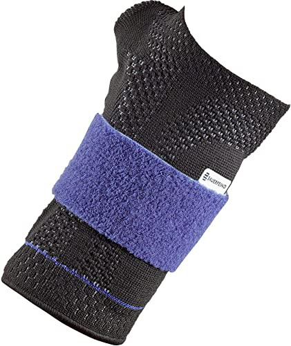 BAUERFEIND ManuTrain Individually Adjustable Stabilization Degree Wrist Bandage, Left, Black, Size 5