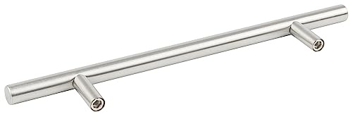 TRIXES 20x Brushed Steel T-Bar Handles 200mm Wide - 128mm Centres | Home Décor Accessory - Upcycle Cupboards, Cabinets, Doors, Drawers – DIY Essentials – Ironmongery Fittings for the Home