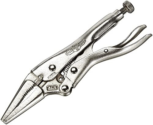 IRWIN 1602L3 Visegrip Long Nose Plier 4in, Silver
