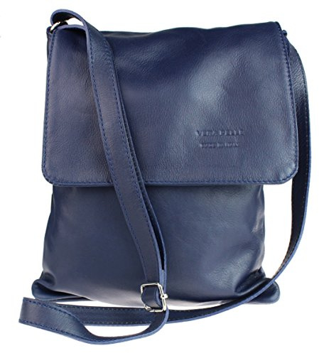 Girly Handbags Femme Cross Body en cuir véritable Marine