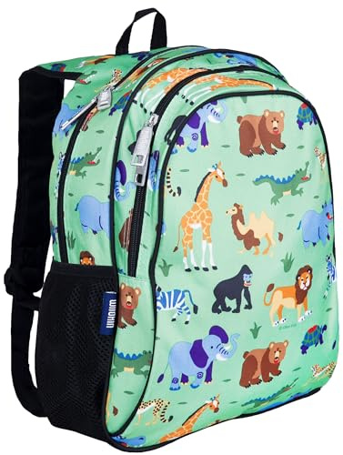 Wildkin 15-inch Kids Backpack – Durable, Padded, Adjustable for School & Travel - Wild Animals