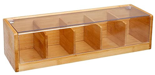 SG Secret de Gourmet Boîte à thé en bambou 5 compartiments