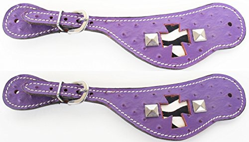 Challenger Horse Western Riding Cowboy Boots Leather Spur Straps Tack 7483