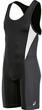 ASICS Herr Legit Wrestling Singlet, Svart/Stål Grå, Small