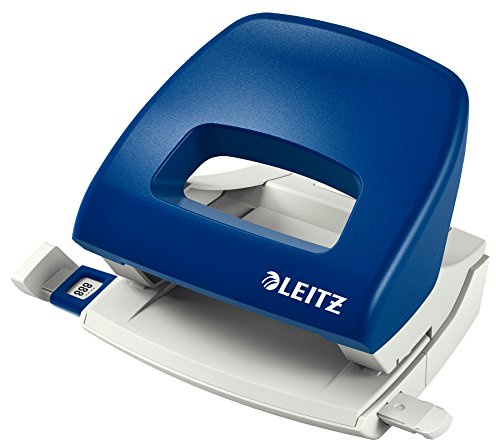Leitz hålstansning, 16 ark, styrstång med formatmarkeringar, metall och plast, NeXXt räcke, 50380035 – blå