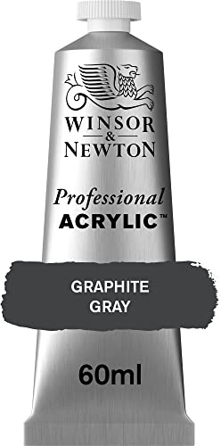 Winsor & Newton 2320292 Professional Acrylfarbe in Künstlerqualität, hohe Farbbrillanz & Deckkraft, Archivqualität, 60ml Tube - Graphitgrau
