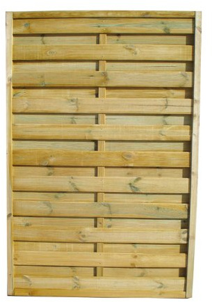 AVANTI TRENDSTORE - Lara - Gartensichtschutzwand, mit Rahmen 4,4x4,4cm und Lamellen geriffelt, in 3 Maßen erhältlich (120x180 cm)