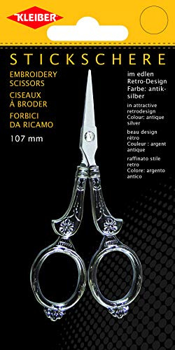 Stickschere, ca. 107 mm, antik silber
