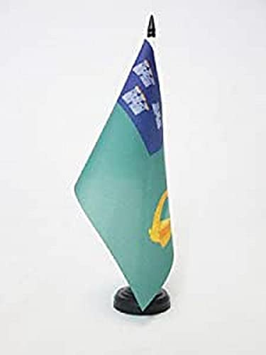 AZ FLAG Dublin Table Flag 21x14 cm 100D Polyester Plastic Base | Indoor use 6x8 in desk flag stitched finish with reinforced edges with plastic pole