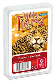 Ass Altenburger 22572087 - Quartett Wilde Tiere, Kartenspiel