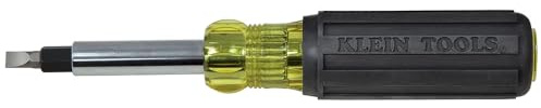 Klein Tools 32557 Multi-Bit Screwdriver/Nut Driver, Heavy Duty 10-in-1 with Interchangeable Shafts and Ph, Sl, Sq, Hex Bits and Nut Drivers