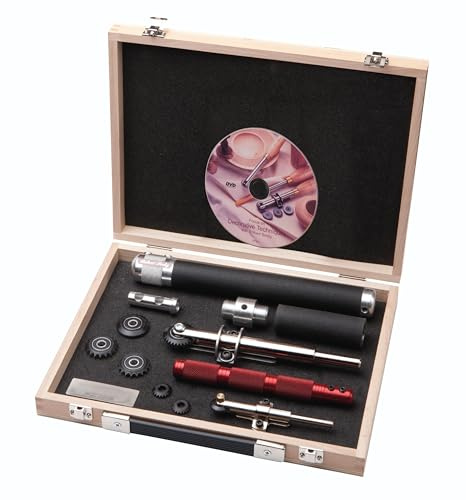 Robert Sorby SOV-3370DBS Sovereign Spiralling and Texturing Set in Sustainably Sourced Wooden Presentation Box - Carbide Woodturning Tools - Lathe Texturing Tools - Woodturning Spiraling Tools