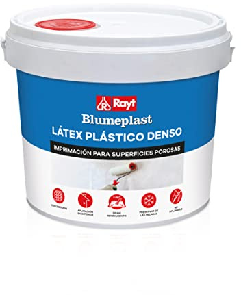 Rayt 157-23 Blumeplast M-20: Látex plástico denso, sellador de superficies de yeso, cemento, estuco, madera, y sellante para manualidades. Secado transparente. 5 kg