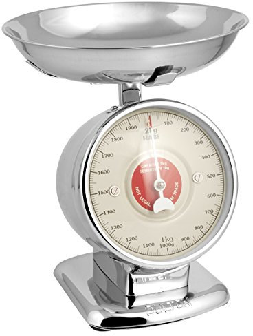 HABI 100092 Bilancia Cucina Meccanico, 2 kg, Cromo