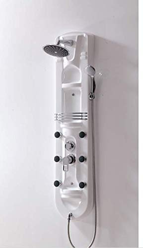 Gowe acrilico bianco multifunzionale massaggio pannello doccia con doccia superiore, posteriore, idromassaggio e doccetta disponibile