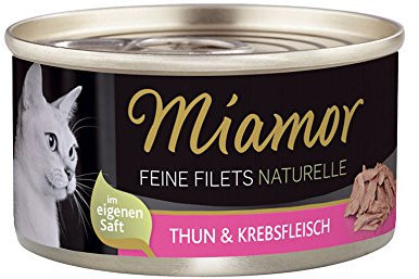 Miamor Feine Filets Naturell Thun & Krebsfleisch 24x80g