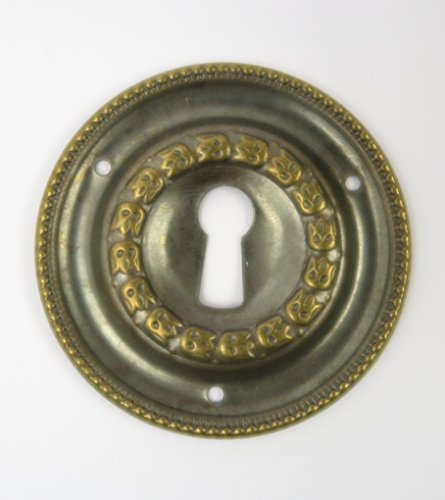 Clever-Deko Beschlag Messing Schlüsselloch antik alt Jugendstil Messing rund