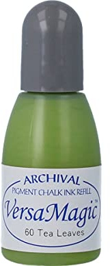 Tsukineko VersaMagic Refill Nachfülltinte - 15 ml - Grün, Tea Leaves - Zubehör Reinker für StazOn Pigmenttinte Stempelkissen