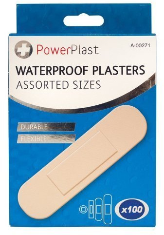 Guilty Gadgets Wasserdichte Pflaster, mit Kompresse, flexibel, langlebig, atmungsaktiv, verschiedene Größen, 100 Stück