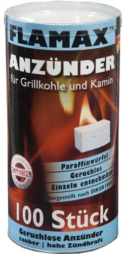 Flamax - Accendifuoco per barbecue e camino, 100 cubetti