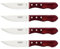 Tramontina Set di 4 coltelli da Bistecca Professionali, Grandi, in Legno, Colore Rosso, Ideali per bistecche Grandi e succose Grandi e Barbecue