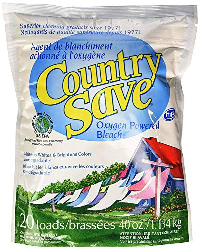 Country Save Oxygen Bleach Powder - Color Safe Laundry Whitener - Hypo-Allergenic Powder Cleaner for Whites and Colored Garments - Resealable Pack, 2.5 lbs