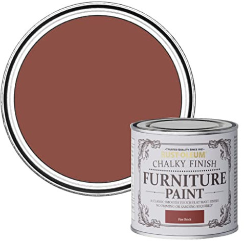 Rust-Oleum AMZ0023 Chalky Furniture Paint Fire Brick 125ml