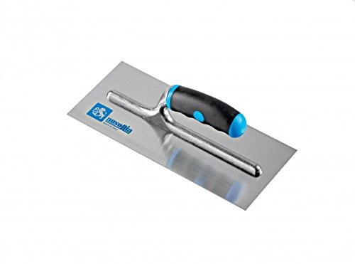 Ausonia - Frattazzo per stucco con lama in accioio flessibile e manico in gomma cm 24x10