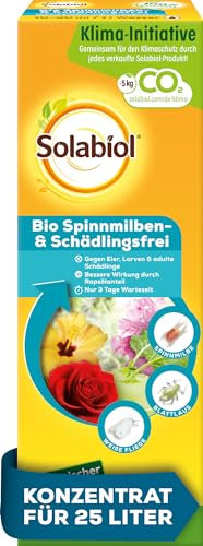 Solabiol Bio Spinnmilben & Schädlingsfrei, zur biologischen Bekämpfung von Spinnmilben und weiteren Schädlingen, 250 ml Konzentrat