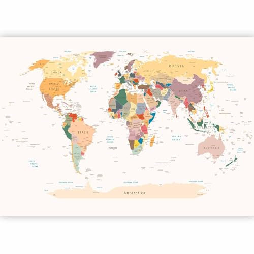 Fotomurales B&D XXL - 200x140 cm XXL Papel pintado tejido no tejido Decoración de Pared decorativos Murales moderna Diseno Fotográfico Mapas k-B-0001-a-b