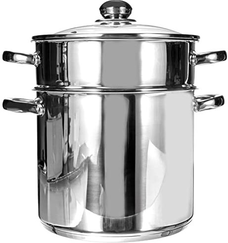 Baumalu 342639 Couscous-Topf 9 l, 24 cm, Silber