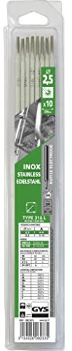 Welding Electrodes GYS 082335 10 Welding Electrodes 2.5mm 316L Stainless Steel (Blister Pack)