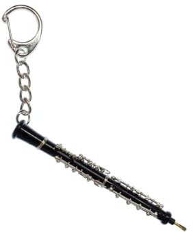 Miniblings Oboe Strumento Strumento Musicale Flauto Portachiavi - Fatto a Mano del Pendente dei monili I Portachiavi Portachiavi - Oboe Strumento Musicale scanalatura Strumento