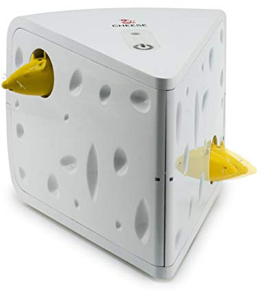 PetSafe Cheese Katzenspielzeug, Interakties Beschäftigungsspielzeug mit Timer, 3 AA Batterien erforderlich.