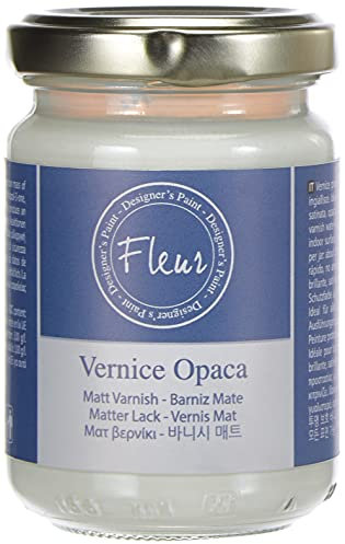FLEUR DESIGNER'S PAINT | Vernice Protettiva, 130 ml, Trasparente Opaca, Base Acqua, Monocomponente. Alta Resistenza, Non Ingiallisce ed Essiccazione Rapida, Made in Italy.