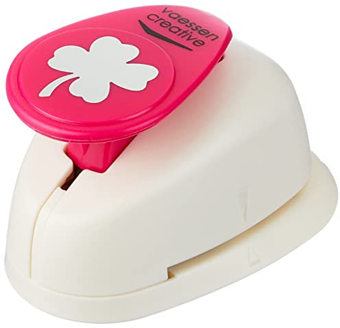 Vaessen Creative Perforadora de Papel, Trébol, Talla M, Para Proyectos DIY, Scrapbooking, Creación de Tarjetas y Más