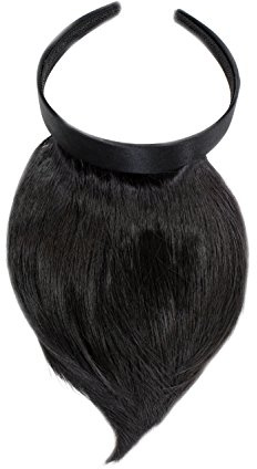 WIG ME UP - HA073T-2 Toller Clip-in Pony mit Haarreif für besonders natürliche Wirkung, Schwarz (2)