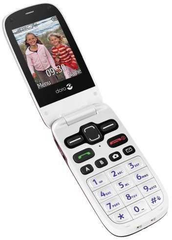 Doro PhoneEasy 621 UK Sim Free Mobile Phone - Burgundy/White