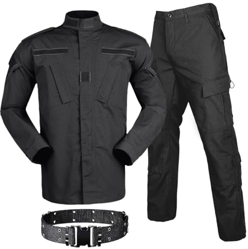 H World Shopping Taktische BDU-Kampfuniform, Jacke und Hose, Anzug für Armee, Militär, Airsoft, Paintball, Jagd, Schießen, Kriegsspiel, Wüste, Digital (AOR1