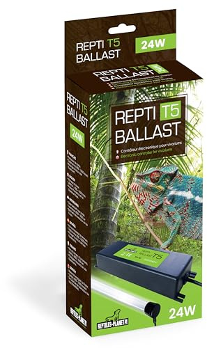 Reptiles Planet - Repti Ballast pour Tube Fluorescent T5 de 24 W, Noir
