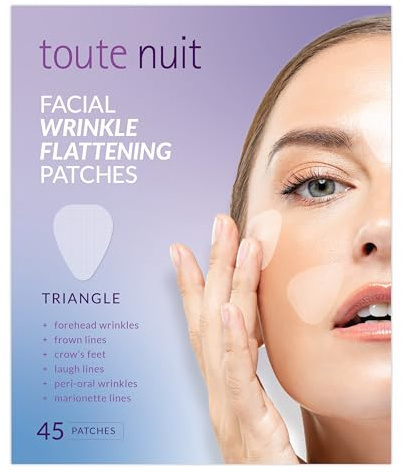 Toute Nuit Wrinkle Patches – Triangle – Face Tape for Forehead, Eyes & Lips – Hypoallergenic Anti Wrinkle Patches – 45 Count, Made in USA