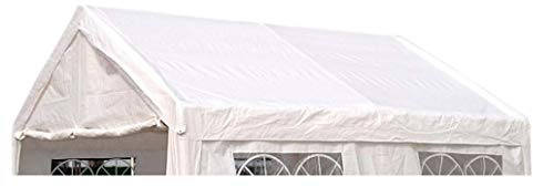 DEGAMO Ersatzdach Dachplane für Partyzelt 3x4 PE Weiss 180g/m², incl. Spanngummis