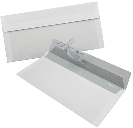 BUSTE LETTERA BLASETTI - STRIP 80 FSC - FORMATO 11x23 cm - AUTOADESIVE - SCATOLA DA 500 PZ. - COLORE BIANCO - CARTA DA 80 GR