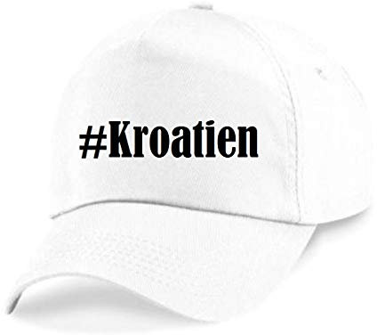 Reifen-Markt Base Cap Hashtag #Kroatien Größe Uni Farbe Weiss Druck Schwarz
